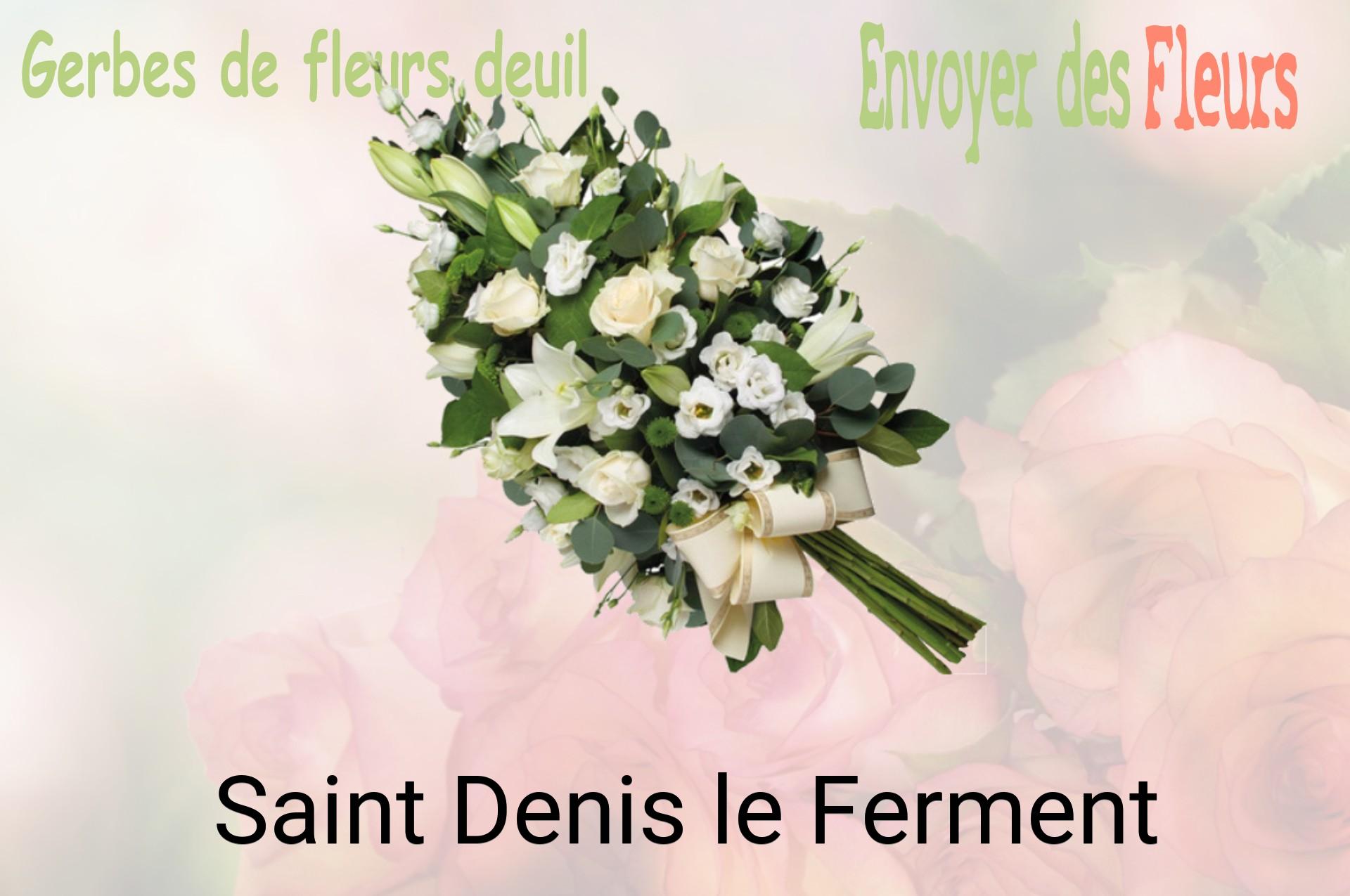 Gerbe de fleurs de deuil livrée à Saint-Denis-le-Ferment